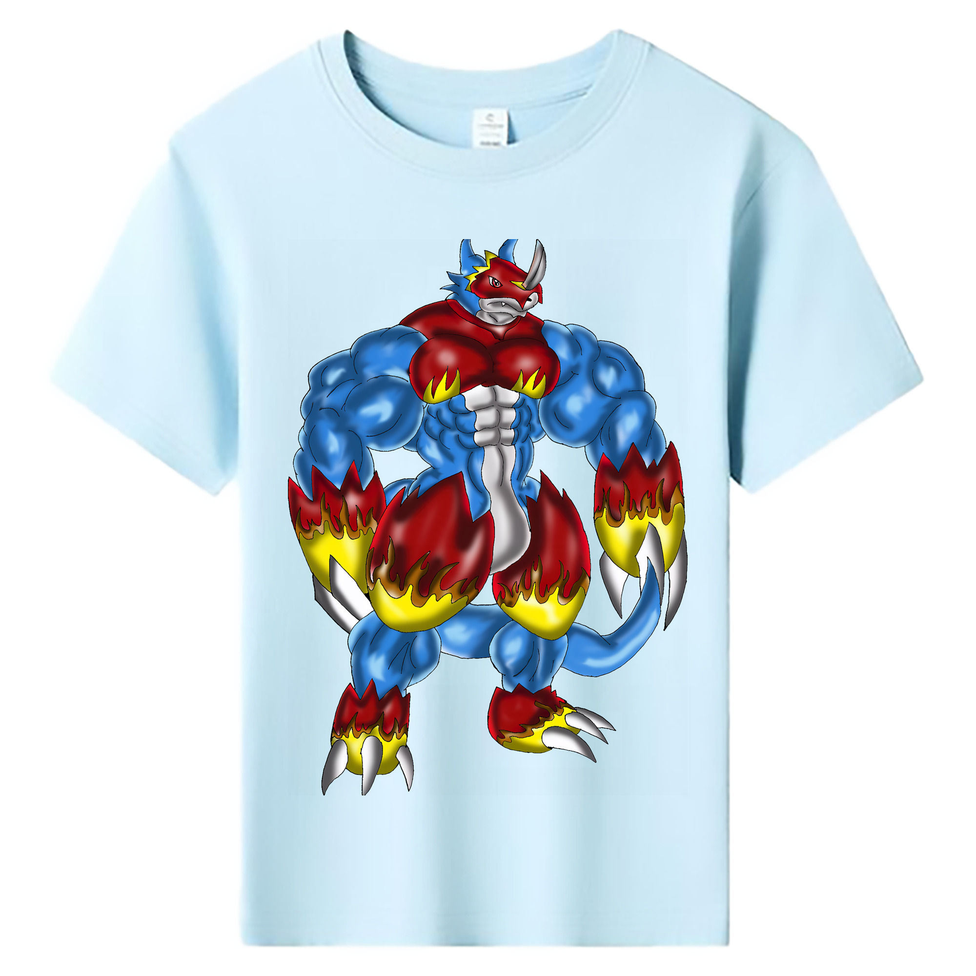 （画像用） Digimon デジタルモンスター/デジモン 綿100％キッズTシャツ（フロントプリント）